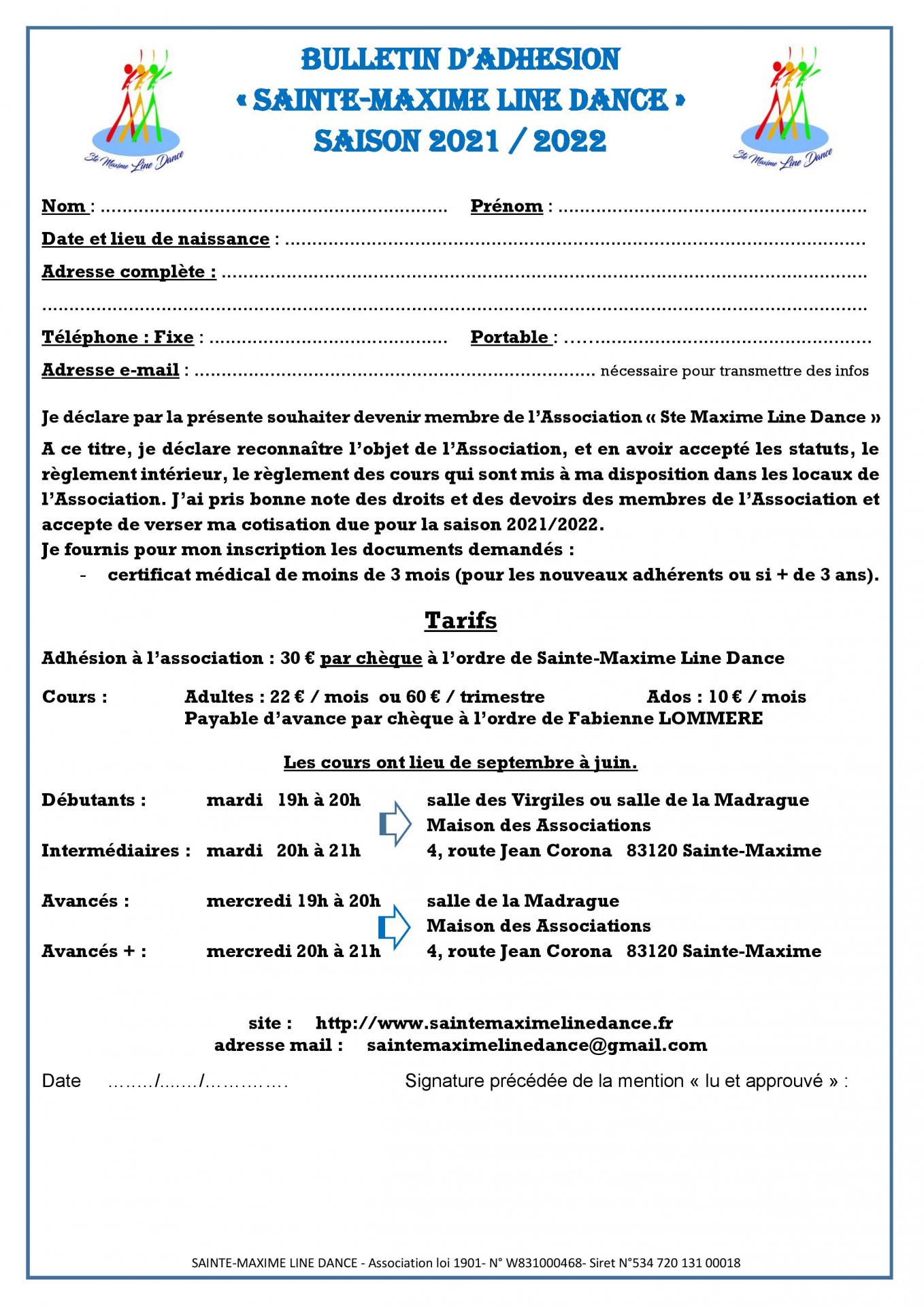 Bulletin d adhesion 2021 2022 page 001