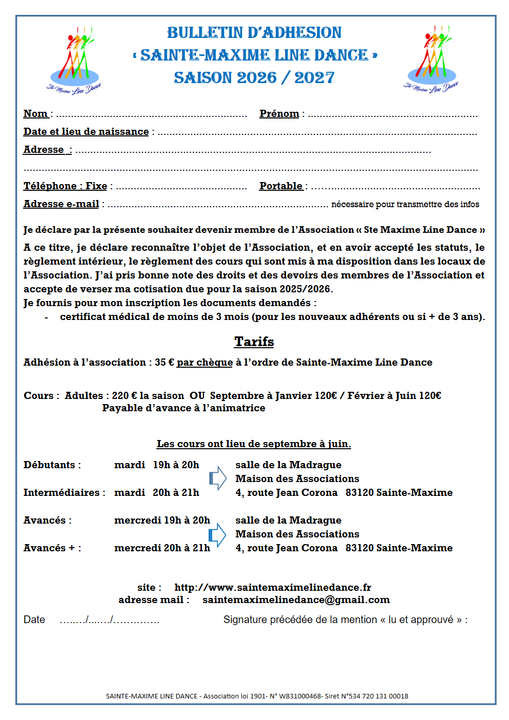 Bulletin d adhesion 2026 2027 image