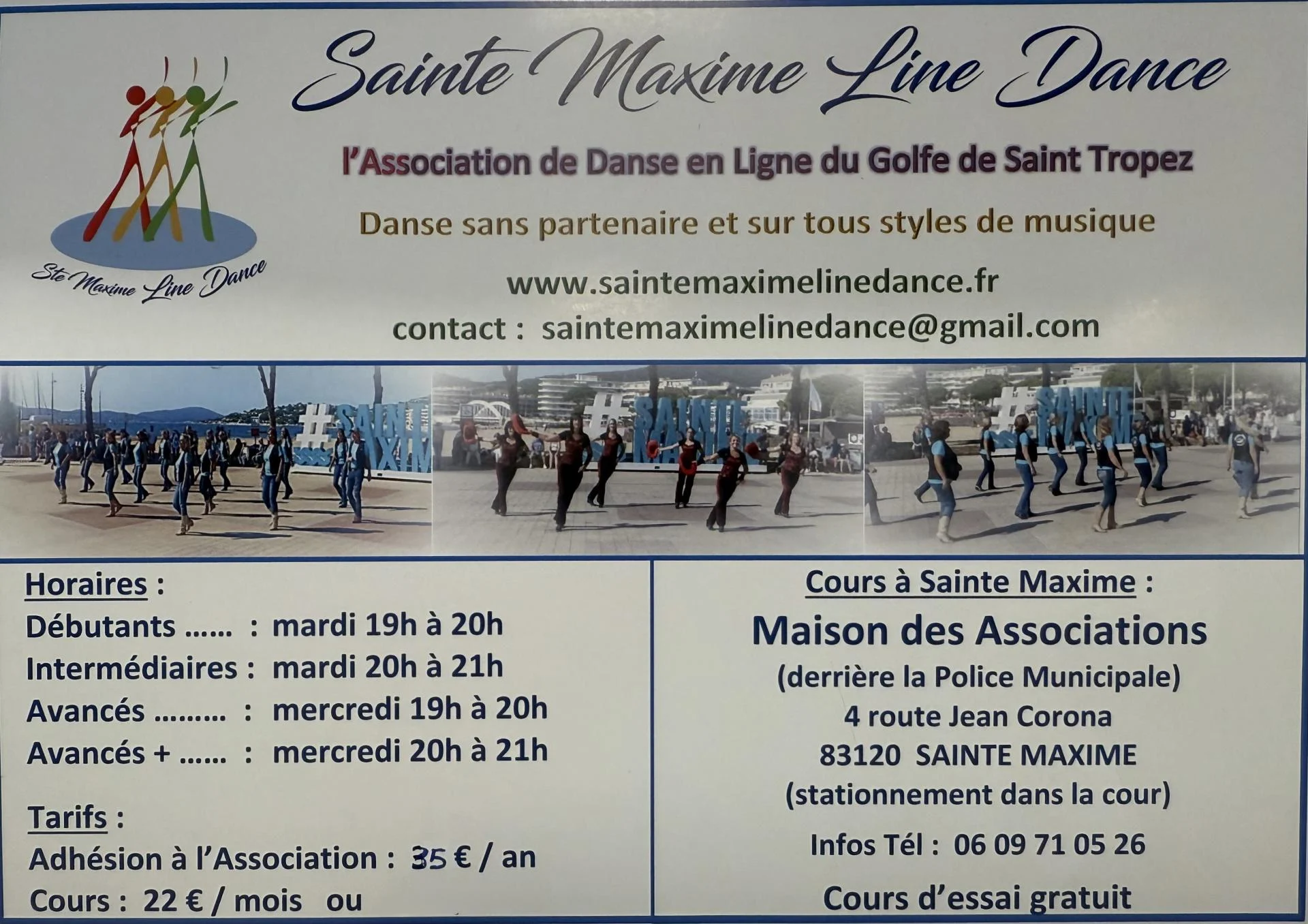 Flyer a5 sept 2025 sainte maxime line dance